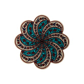 Gewürzhaus - White & Blue Stripes with Red Flower Turkish Trivet